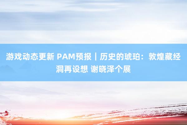 游戏动态更新 PAM预报｜历史的琥珀：敦煌藏经洞再设想 谢晓泽个展