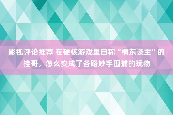 影视评论推荐 在硬核游戏里自称“桐东谈主”的挂哥，怎么变成了各路妙手围捕的玩物