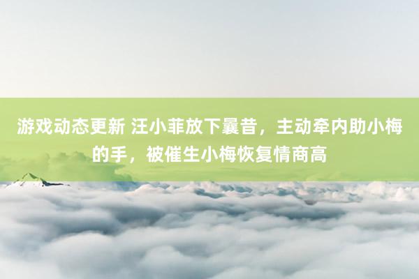 游戏动态更新 汪小菲放下曩昔，主动牵内助小梅的手，被催生小梅恢复情商高