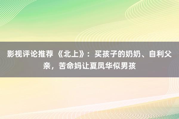 影视评论推荐 《北上》：买孩子的奶奶、自利父亲，苦命妈让夏凤华似男孩